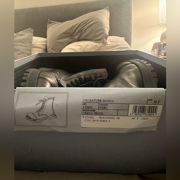 Black Prada combat boots worn 1x - Picture 3 of 4